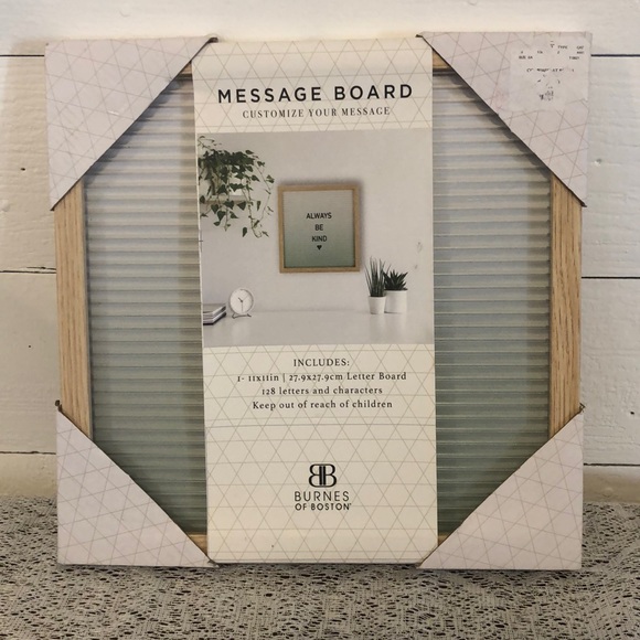 Burnes Of Boston Accents New Message Board With Letters And